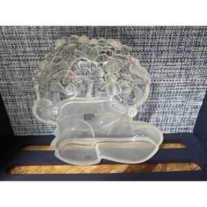 Mikasa Christmas Stocking Crystal Candy Dish